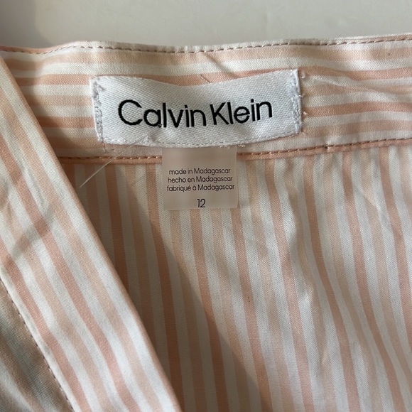 NWT Calvin Klein Petal Striped Short Dress SZ-12 - Picture 6 of 10